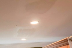 high hat ceiling drywall damage spackled and repaired by Long Island Painters American Made Painting