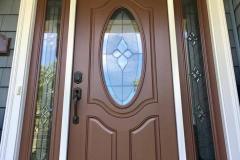 Front door refinished by Suffolk County Painter