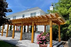 Pergola stained cedar by Shoreham painters